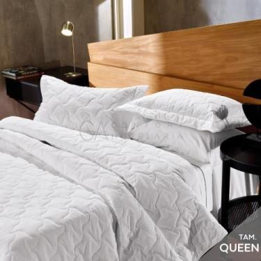 Imagem de Cobre Leito Hotel Queen 180 fios Branco  Madri  TEKA Profiline