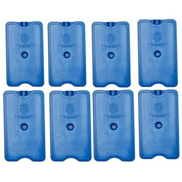 Imagem de kit 8 Placa Gelo Artificial Reutilizável Rígido 200ml Bolsa Térmica Ca