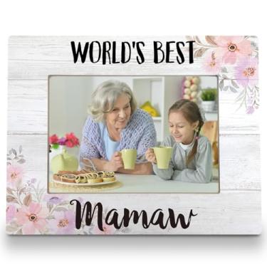 Imagem de FLDAS Porta-retrato Mamaw 20 x 25 cm, porta-retratos para avós, presentes de netos para avós, presentes de aniversário de mães de neto, neta, melhor mamaw do mundo, 5 x 7