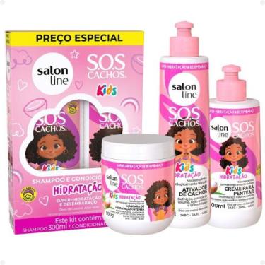 Imagem de Kit Salon Line SOS Cachos Kids: Shampoo e Condicionador + Creme para P