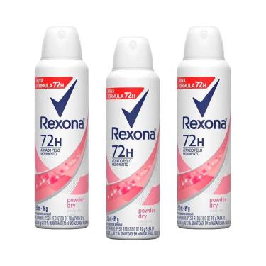Imagem de Kit 3 Desodorante Rexona Feminino Powder Dry Motionsense 89g cada