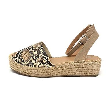 Imagem de Soda Fiesta Womens Casual Espadrilles Trim Rubber Sole Flatform Wedge (7.5)