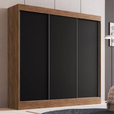 Imagem de Guarda Roupa Casal 3 Portas de Correr 100 MDF Michigan Doripel