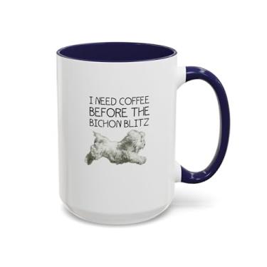 Imagem de Caneca de café engraçada Bichon Frise, presente para amantes de animais de estimação, caneca para mãe de cachorro, humor Bichon Blitz, presente para amantes de café