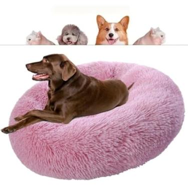 Imagem de CAMA PET NUVEM PELUCIA REDONDA GG 70X70X12 CAMINHA PELUCIADA CASA NINHO Cachorros E Gatos DONUT CASINHA PELUCIA FUNDO ANTIDERRAPANTE E IMPERMEAVEL (ROSA)