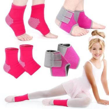 Imagem de Conjunto de cinta de tornozelo Tarpop Kids Foot Support rosa tamanho L