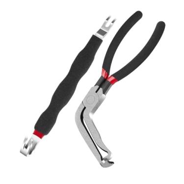 Imagem de QccHieUs Desconectar elétrica Peladores conectores elétricos Separador de ferramentas automotivas para trabalhadores de fábrica manuseio de fios e mangueiras, Preto Dobrado