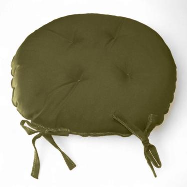 Imagem de Assento Para Cadeira Almofada Futon 40X40 Redondo Bege