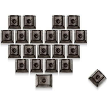 Imagem de XVX Teclas pretas transparentes, teclas transparentes de cristal em branco, material de PC, capas de teclado DIY personalizadas, teclas retroiluminadas com doces, teclas de perfil cereja para teclado