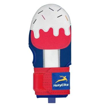 Imagem de HolyElks Luva deslizante, luva deslizante de softbol de beisebol para crianças, jovens e adultos - flexível, respirável, durável, fácil de usar (bandeiras, adulto (mão direita))