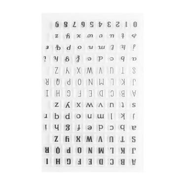 Imagem de Scrapbook DIY Conjunto de Selos de Silicone Transparente - Alfabeto e Números (Y38 - Cartas em inglês maiúsculas e maiúsculas)