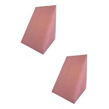 Imagem de Kit 2 Travesseiros Encosto Triangular Repouso Leitura Com Capa (Rose)