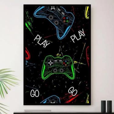 Imagem de Genérico, Quadro Gamer Desenho Play Jogo Quadro Decorativo A3 35x45cm