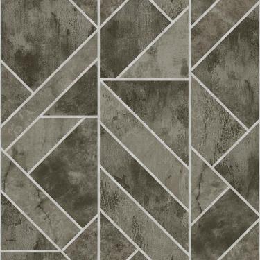 Imagem de Papel De Parede Geométrico Cinza/Grafite 53Cm X 10Mts.