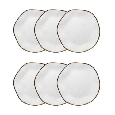 Imagem de Conjunto 6 Pratos De Sobremesa 21,5 Cm Ryo Maresia Porcelana Oxford