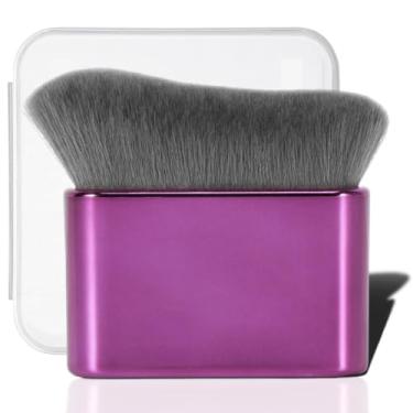 Imagem de Escova autobronzeadora para corpo e rosto – Pincel de maquiagem Kabuki para autobronzeador, mousse bronzeadora, base e bronzeador | Aplicação sem riscas, cerdas supermacias, bronzeamento profissional