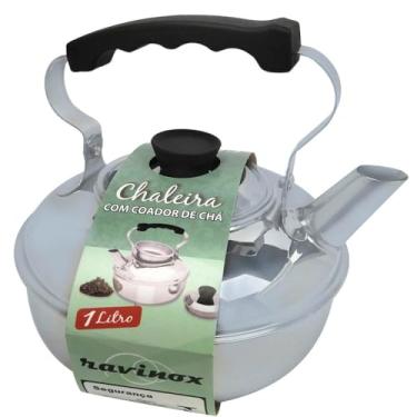 Imagem de Chaleira Bule Inox 1 Litro com Filtro Infusor Cha Econômica