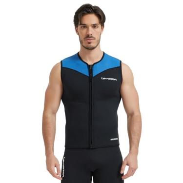 Imagem de Lemorecn Colete de mergulho de neoprene premium de 3 mm com zíper (2095blueM)