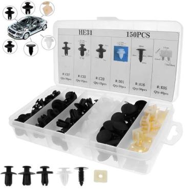 Imagem de Kit 150 Presilhas Grampo Fixador De Carenagem p/ Carro Moto - Bbacomer