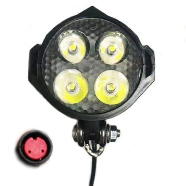Imagem de NULKOMMA Farol Para Bicicleta Elétrica 36V-48V, Luz Led Superbrilhante Para Bicicleta Elétrica, Scooter, Mountain Bike, Luz Para Passeios Noturnos, À Prova D'Água (2 Pinos Fêmea)