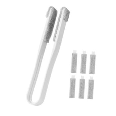 Imagem de IEUDNS Limpador de persianas, espanador, escova de limpeza, espanador, prático, multiuso, limpador de janelas para cozinha, móveis domésticos, Branco