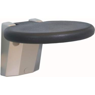 Imagem de Cadeira De Banheiro Dobrável Retangular/Redonda Assento De Chuveiro De Pvc Preto Adequado Para Idosos Deficientes Mulheres Grávidas Banco De Chuveiro Montado Na Parede, White, Rectangle