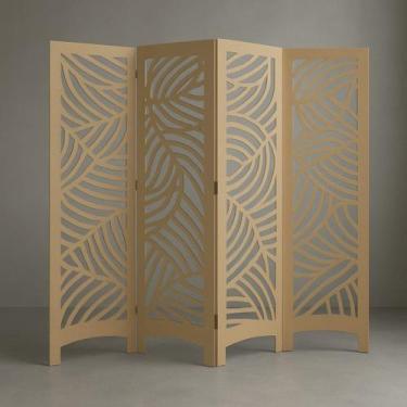 Imagem de Biombo Divisória MDF 1,80x2,40m - 4 Folhas Desmontável com Kit Montage
