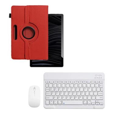 Imagem de Kit Mouse E Teclado+ Capa Para Tablet Vaio Tl10 - NoBrand, Vermelho