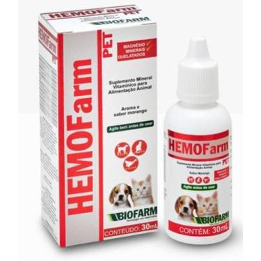 Imagem de Suplemento Mineral Líquido Biofarm HEMOfarm Pet Para Cães E Gatos 30ml