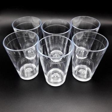 Imagem de Kit com 50 Copos Boteco Brasil Transparente Cristal 190 ml Poliestiren