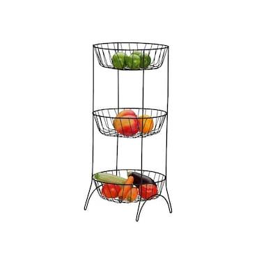 Imagem de Fruteira Utimil com 3 Cestos – Preta