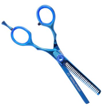 Imagem de Tesoura Maryam Semi Dentada 5.5'' Profissional Cachorro Pet (Azul)