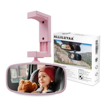 Imagem de KERHAND Espelho de carro de bebê de 360 graus para assentos voltados para trás, espelhos de segurança infantis com instalação sem ferramentas, espelho retrovisor infantil sem BPA e certificado ASTM