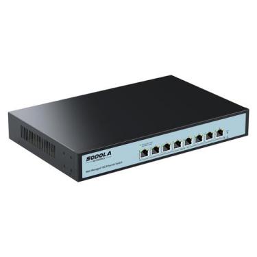 Imagem de Switch gerenciado Sodola 8 portas 10 Gb 160 Gbps com LACP, VLAN e QoS