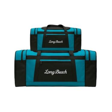 Imagem de Kit 2 Bolsas Sacolas de Viagem Esportiva P e G - Yins, Verde água