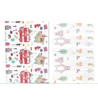 Imagem de Tatame Infantil，Almofada de Aquecimento Infantil 200cm X 150cm X 8mm, Borracha Dupla Face, Almofada de Bebê Espessada de 10mm(London Urso 150x200x6mm)