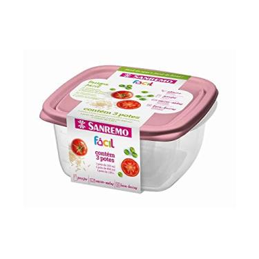 Imagem de Conjunto Com 3 Potes Quadrados Azul - Sanremo