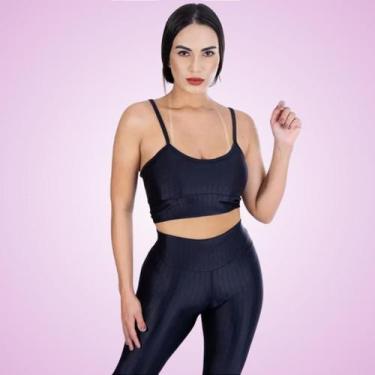 Imagem de Top Alcinha 3D com Bojo Preto - Vimo, G, Preto