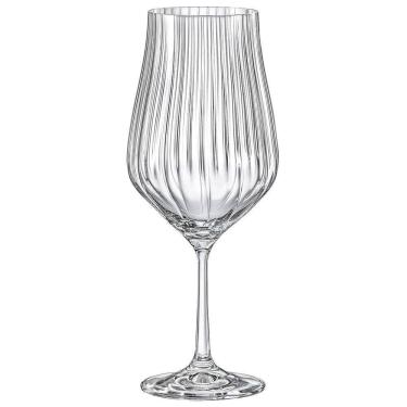 Imagem de Conjunto De Taças Para Água Bohemia Tulipa Optic Em Cristal 550ml - 6 Peças Transparente