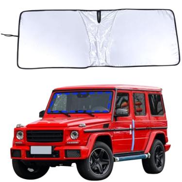 Imagem de Para-brisas compatível com Mercedes-Benz G-Class W463 G63 G65 G55 G500 G550 G350d 2004-2018, protetor de viseira de janela frontal, proteção UV, isolamento térmico, para-brisa (estilo B)