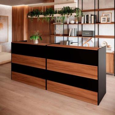 Imagem de Balcões para Recepção Atendimento Escritório 240 cm F5 - F5 Office G, 