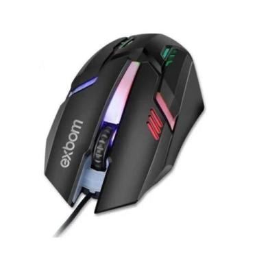 Imagem de Mouse Gamer c/ Iluminação RGB 1200dpi Preto MS-62 - Exbom