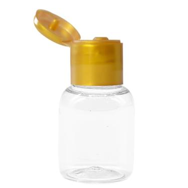 Imagem de 100 Mini Frascos 10ml Tampa Flip Top Álcool Gel Shampoo.5.4cm×2.7cm.frascos de viagem；frasco shampoo；viagem；pote viagem(DOURADO)