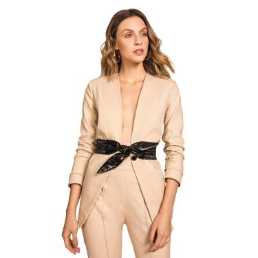 Imagem de Cinto Cintura Regular Com Amarracao E Elastico, Morena Rosa, Feminino