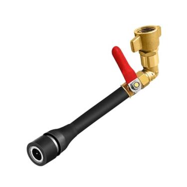 Imagem de Generic Conector de entrada de tanque de ar para caminhão M16x1,5, rosca de latão, cotovelo de 90 graus, conjunto de armazenamento de gás, adaptador de tanque, Válvula de Interruptor Longo