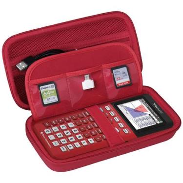 Imagem de Estojo rígido BOVKE para Texas Instruments TI-84 Plus CE vermelho