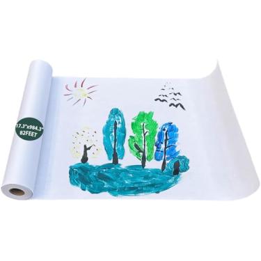 Imagem de Rolo de papel, materiais de arte para EaeKids, 44 cm x 984 cm (25 m), rolos de papel de cavalete de arte duráveis para artesanato, desenho, pintura e pintura em aquarela para crianças