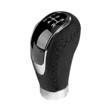 Imagem de Manopla De Câmbio Universal De 5 Velocidades Em Couro PU Para Carros M