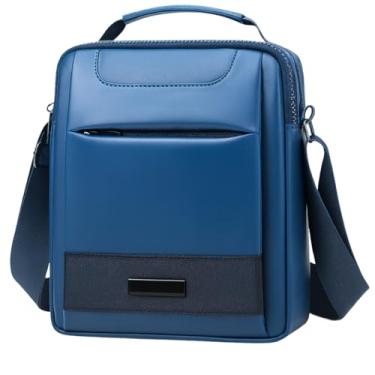 Imagem de Bolsa De Ombro Impermeável Transversal Shoulder Bag Unissex Necessaire Tiracolo Pochete Espaçosa Emborrachado Bolsos Divisões Dynamart Unissex 5 Compartimentos Alça Regulável (Azul)