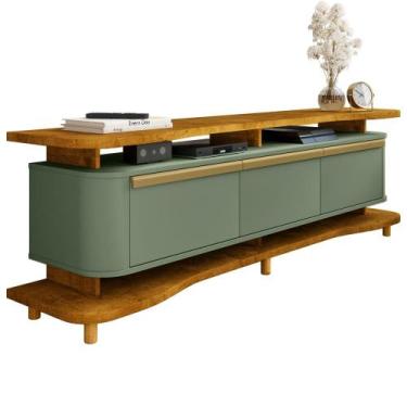 Imagem de Rack Bancada Tv 75 Pol 180 cm Guarapari BECHARA, Naturalle Pistache